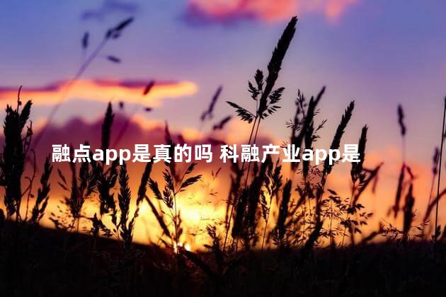 融点app是真的吗 科融产业app是真的吗